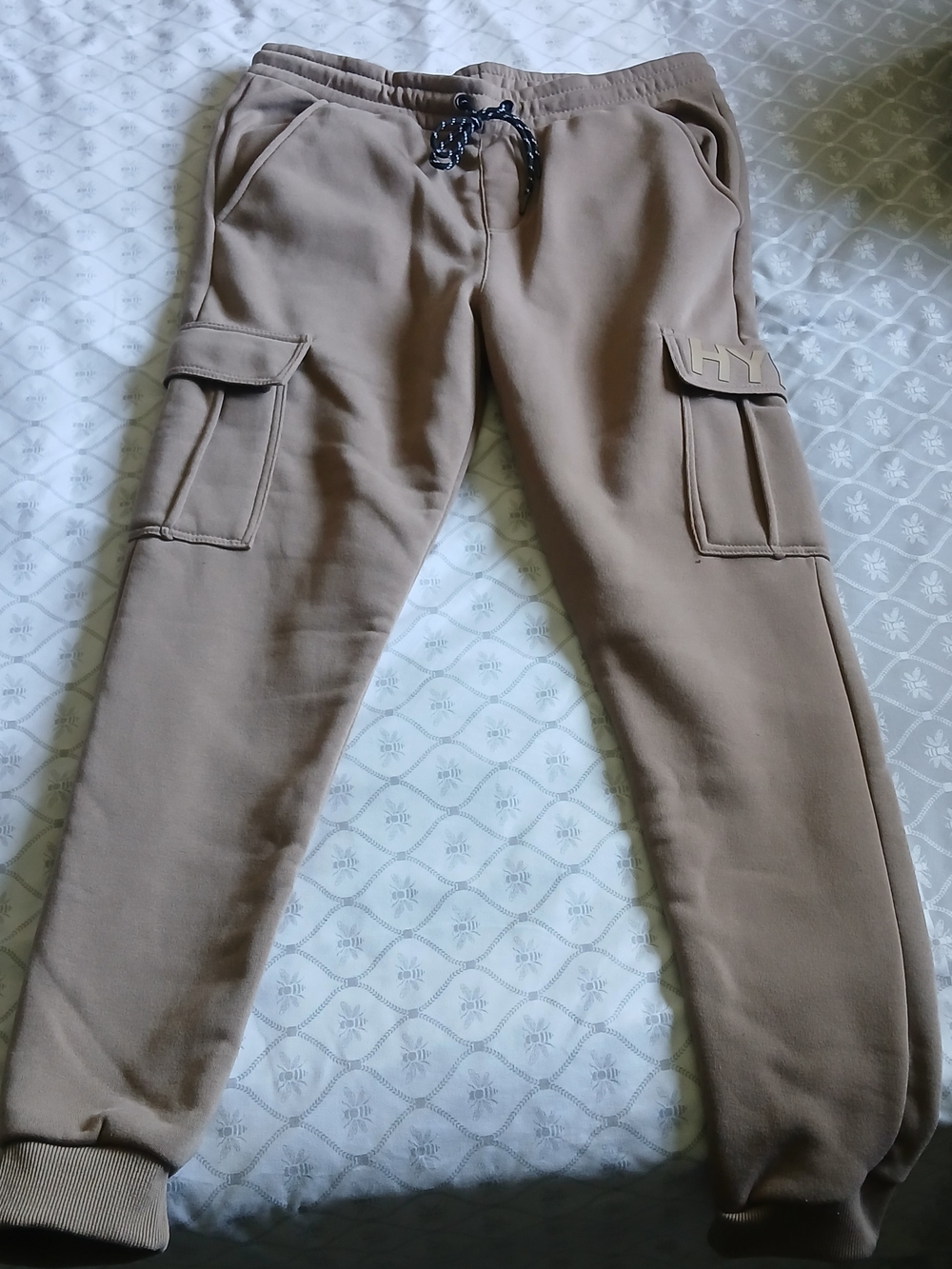 HYPE Men's Cargo Jogger Pants in Taupe Size Large 33-34" VGC!